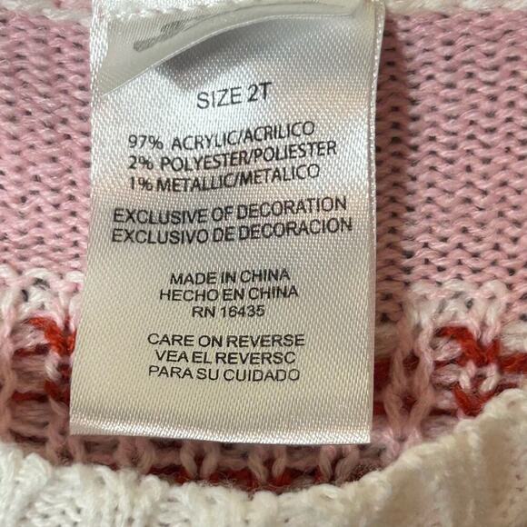 Star Wars Sweater Baby 2T Cream Pink Red Yoda The Child Grogu Holiday‎ Sweater - Picture 4 of 11